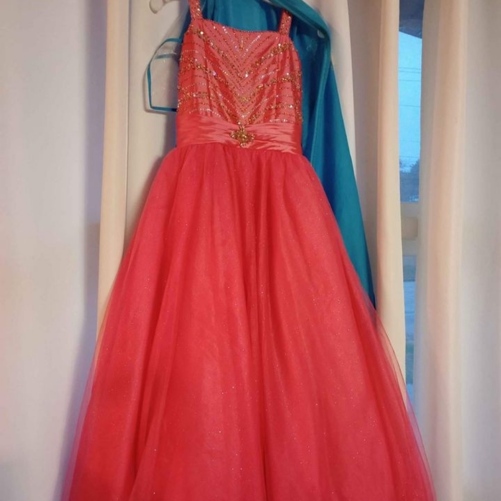 Tiffany designs Hot pink pageant dress